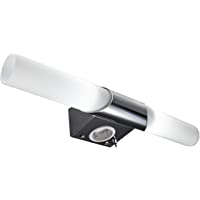 Los mejores  - B.K.Licht Luz del Espejo incl. 2 bombillas LED de 5W E14- Enchufe- Interruptor basculante- luz blanco cálido 3000K- 230…